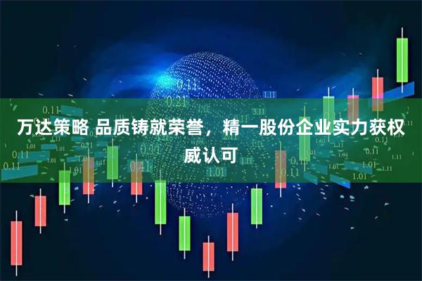 万达策略 品质铸就荣誉，精一股份企业实力获权威认可